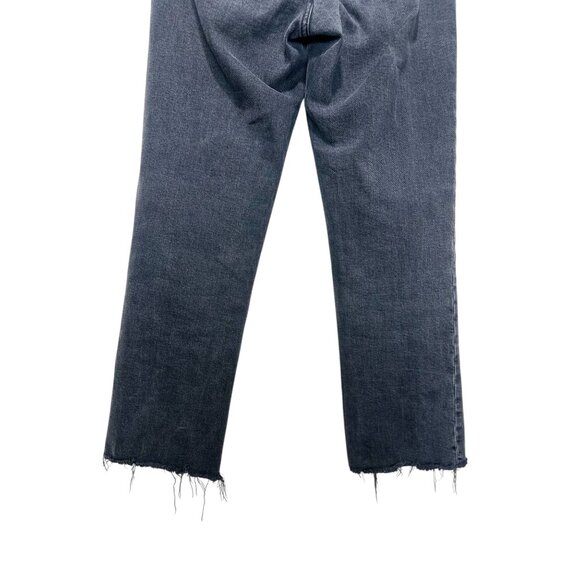 Denim Forum Arlo Straight Jean Size 27 Black High Rise Organic Cotton Button Fly - Picture 11 of 13